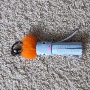 NWOT Min & Mon Squid with Fur keychain - light blue
